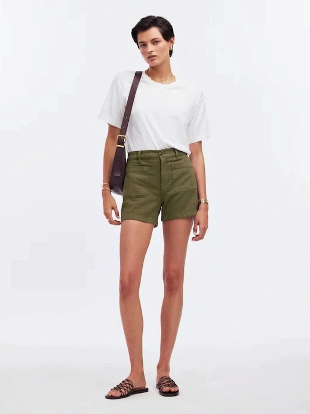 Madewell The High Rise Sailor Shorts Green Size 2